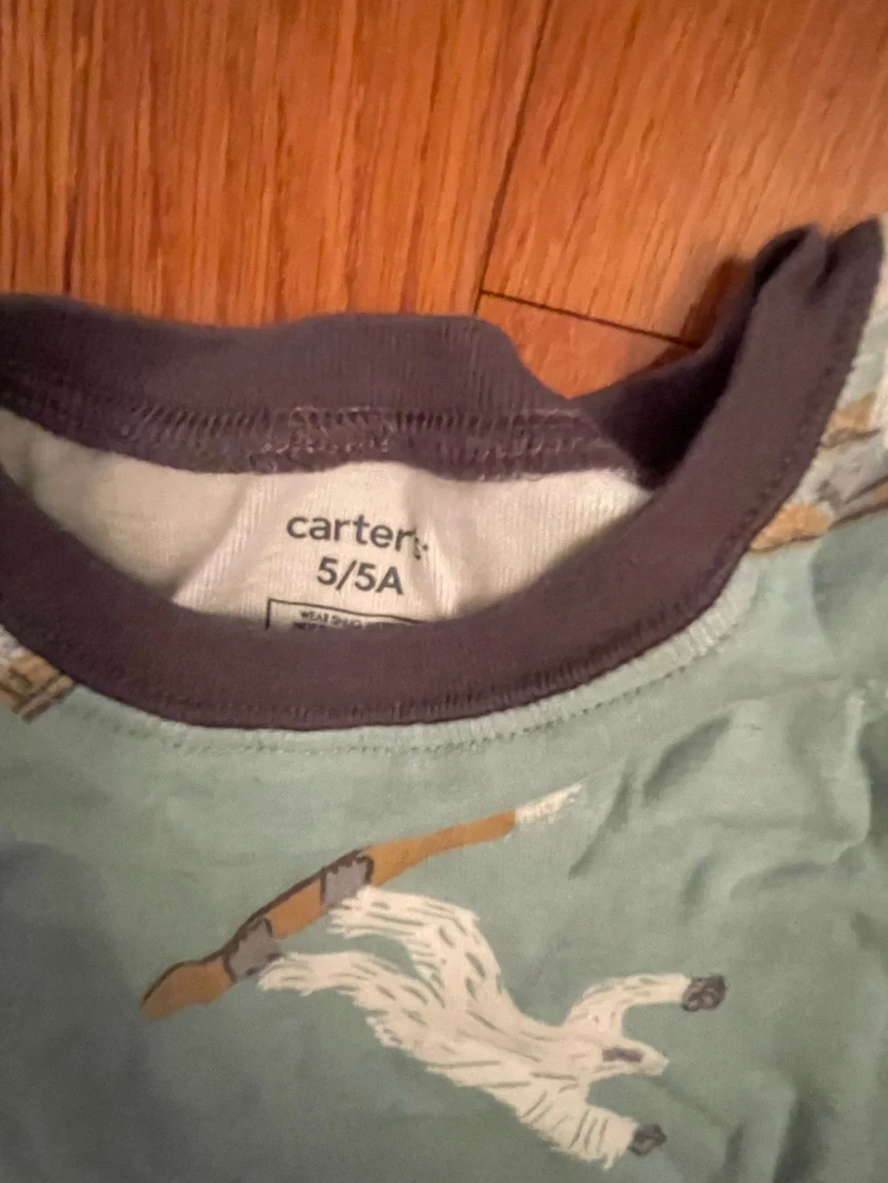 Two sets of Carter's Blue & Gray Long-Sleeve Yeti Pajama sets. Long